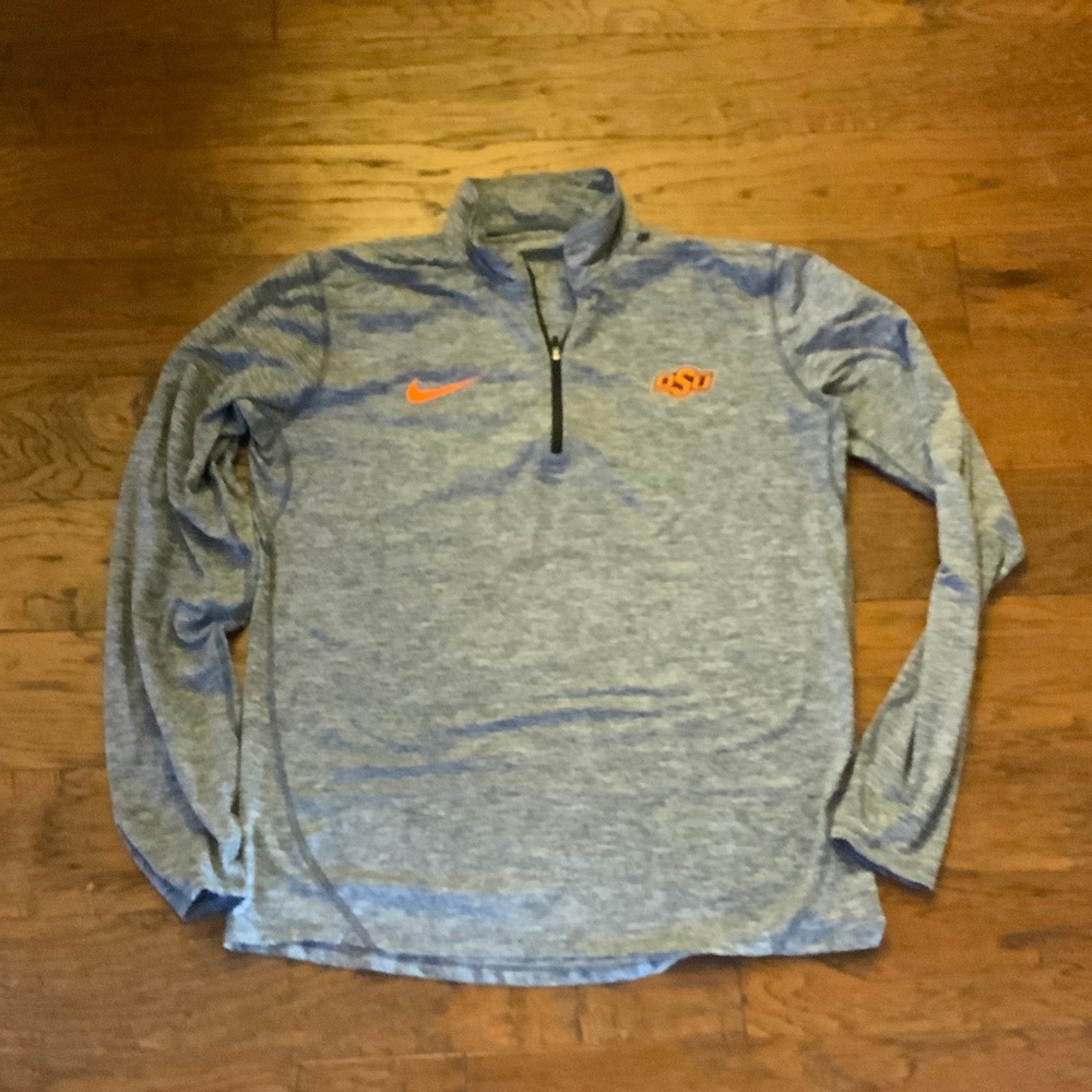 Nike Heather Gray and Orange Pullover